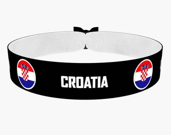 EURO 2024 - Pulsera de tela con bandera redonda de Croacia