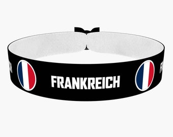 EURO 2024 - Pulsera de tela con bandera redonda de Francia