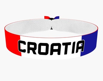 EURO 2024 - Armband van stof met Kroatische vlag