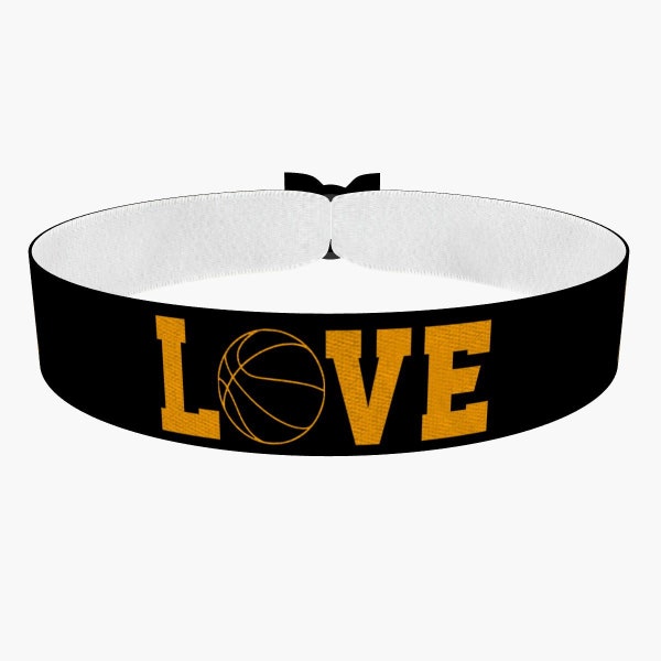 Basketball Love schwarz Stoffarmband