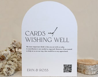 Modern minimalist wedding wishing well card by Paperlust