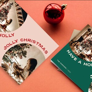 Cartões de Natal Jolly Blobs | Cartões de Natal e feriados personalizados com tipografia divertida