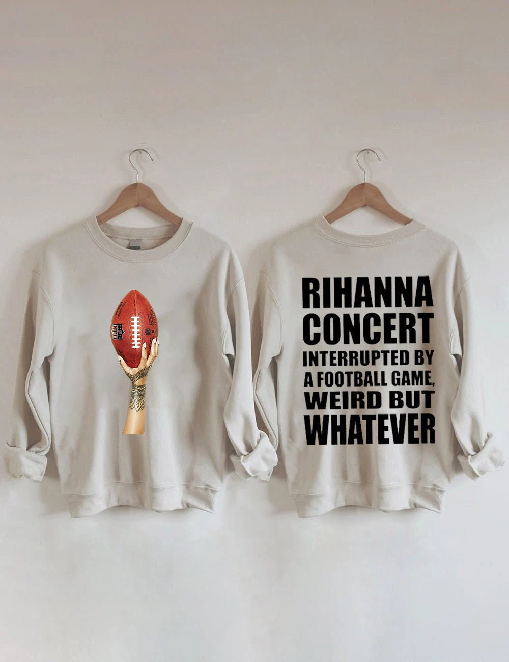 Discover Rihanna Supper Bowl 2023 - Supper Bowl Rihanna Zweiseitiges Pullover