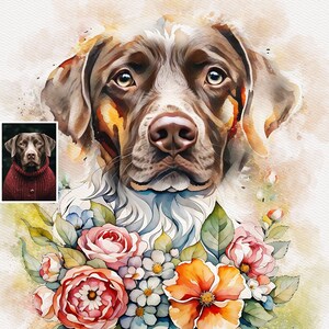 Watercolor Pet Portrait From Photo, Custom Pet Portrait from photo, Dog Painting Pet Painting, Gift Pet Memorial Birthday, Dog Watercolor