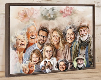 Personalized Gift for Mom Gift from Daughter Christmas Gift Ideas Custom Portrait Best Grandma Gift from Kids New Mom Gift Mom Wood Print
