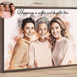 Personalized Gift for Her Mothers Day Gift for Mom Unique Custom Portrait from Photo Best Gift for Women Photo Home Gift for Grandma Gift
