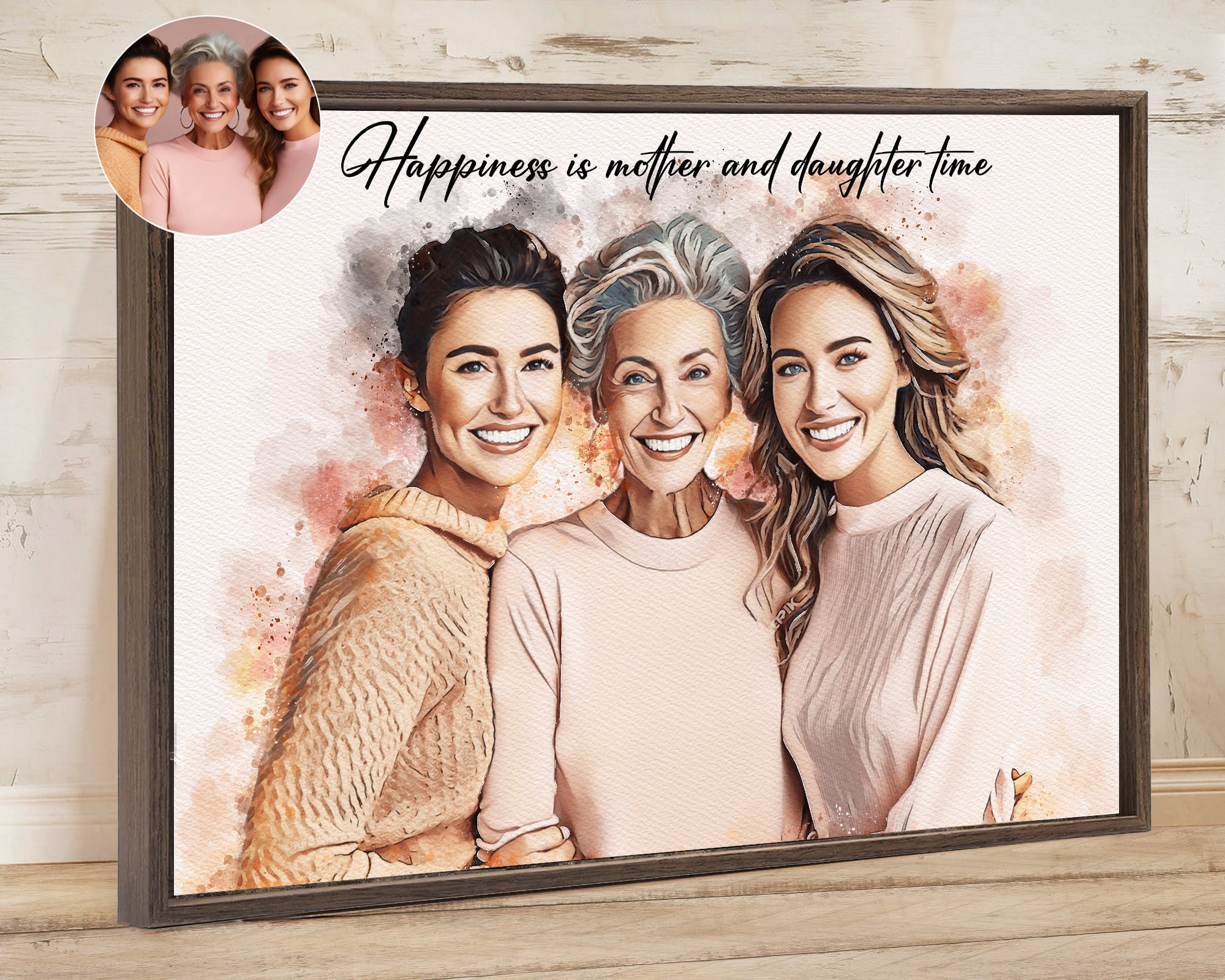 Personalized Gift for Her Christmas Gift for Mom Unique Custom Portrait from Photo Best Gift for Women Photo Home Gift for Grandma Gift