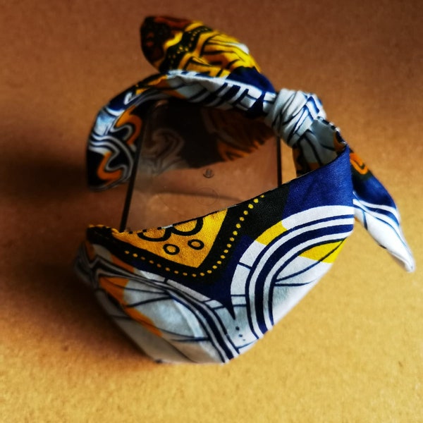 Ankara Fabric Bow Headband, African Wax Print, Various colours available. One size.