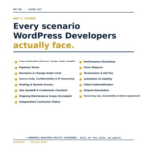 WordPress Developer Contract Template Bundle | Freelance Web Developer Agreement | WordPress Designer Form | Editable Word PDF Google Docs image 4