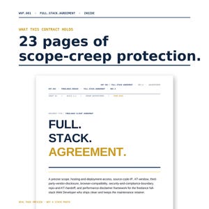 Web Developer Contract Bundle | Full Stack Developer Service Agreement | Custom Web App Form | Source Code Handoff | Editable Word + PDF image 3