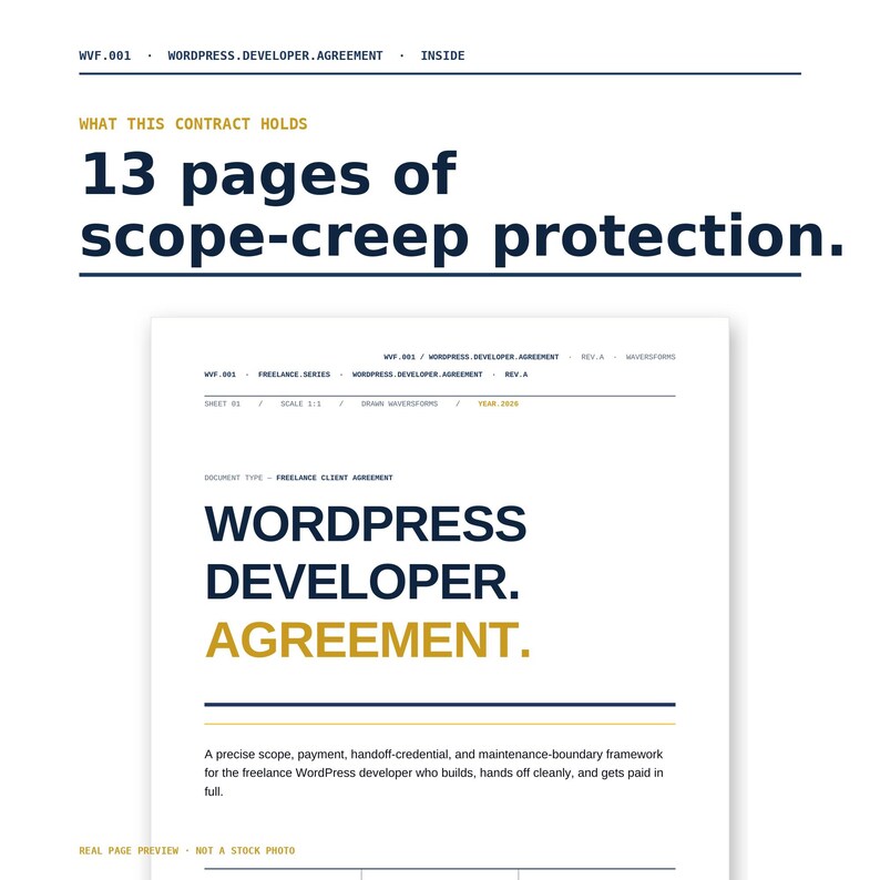 WordPress Developer Contract Template Bundle | Freelance Web Developer Agreement | WordPress Designer Form | Editable Word PDF Google Docs image 3