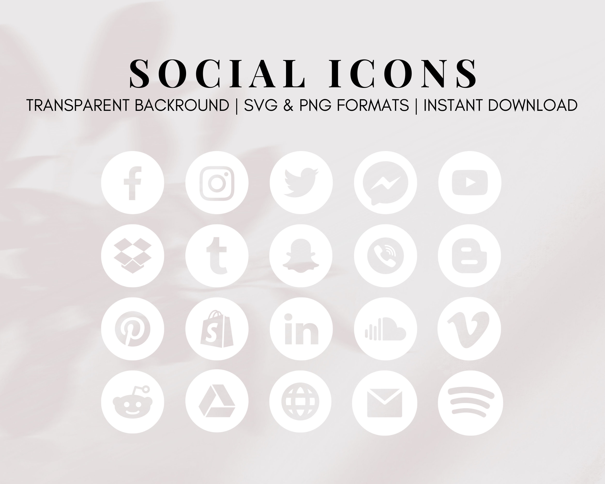 Transparent Icon Png Etsy
