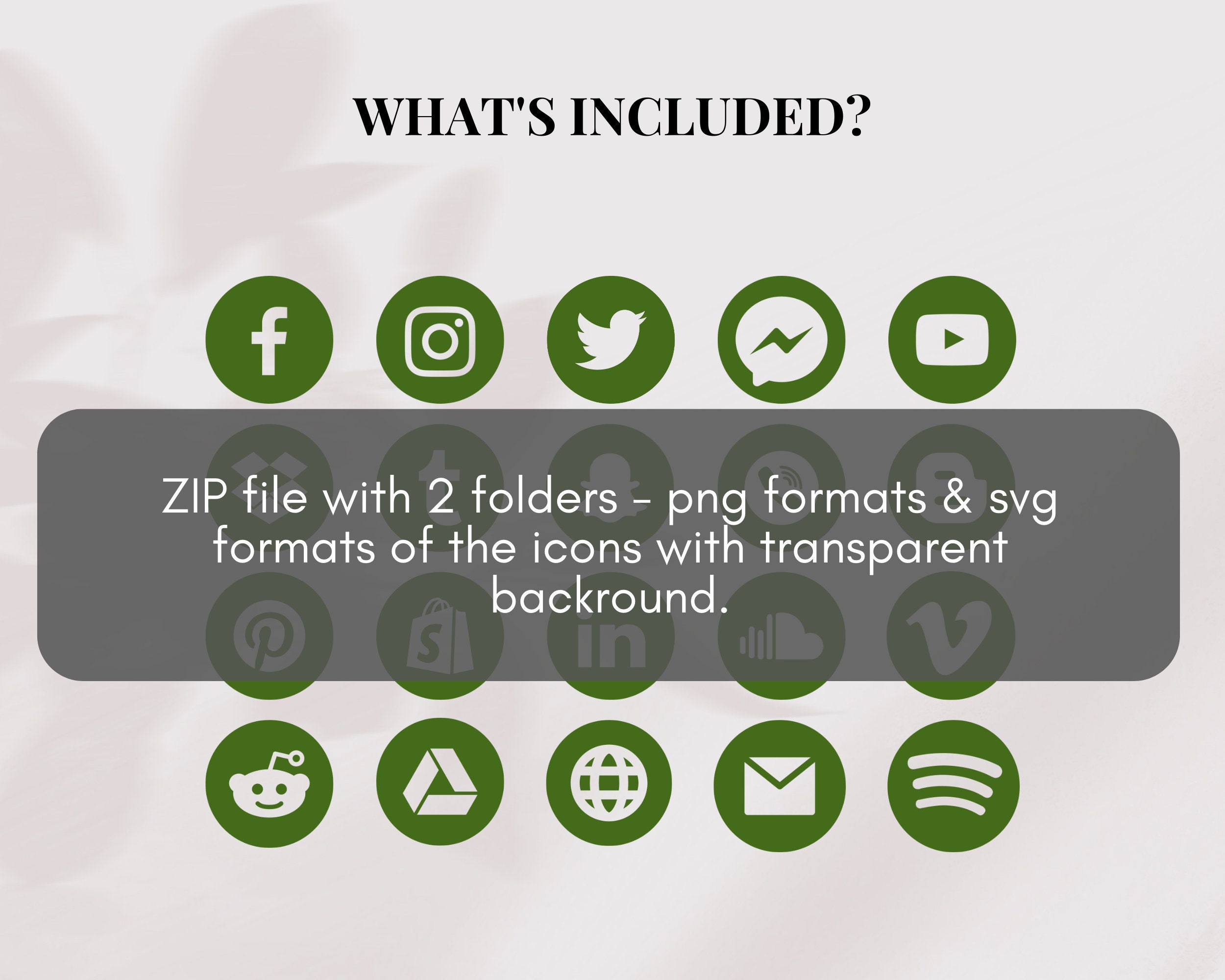 Green Social Media Icons SVG Social Media Icon Pack - Etsy