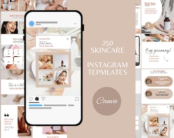 Skincare Instagram Template Esthetician Instagram Post Skincare Social Media Templates Esthetician Templates Editable Skincare Social Media