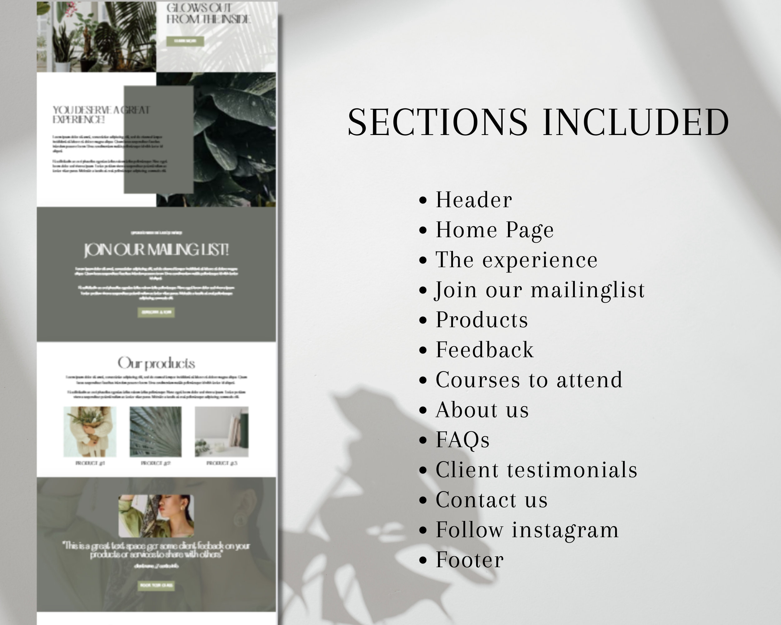 Tropical Website Example Floral Shop Website Template Tropical Website Business Template Canva ...