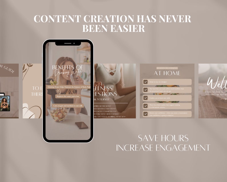 Fitness Instagram Templates Gesundheit Social Media Templates Wellness Instagram Post Fitness Social Media Gesundheitscoach IG Wellness Marketing Bild 6