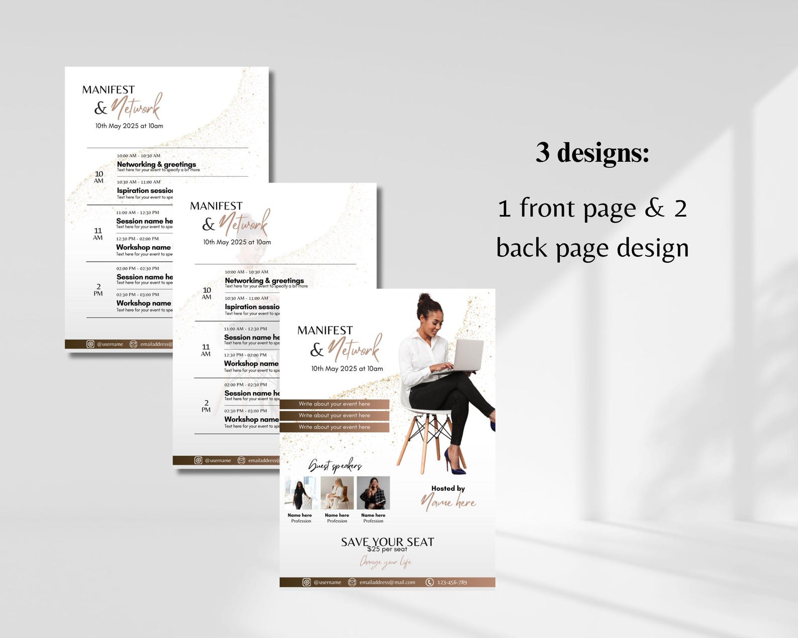 Event Flyer Templates Networking Flyer Design Editable Women's ...