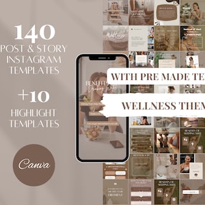 Fitness Instagram Templates Health Social Media Templates Wellness Instagram Post Fitness Social Media Health Coach IG Wellness Marketing