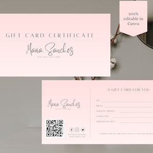 Thank You Card SVG, Editable Gift Certificate, Printable Gift Voucher, Business Certificate Template, Digital Gift Card, DIY Gift Voucher