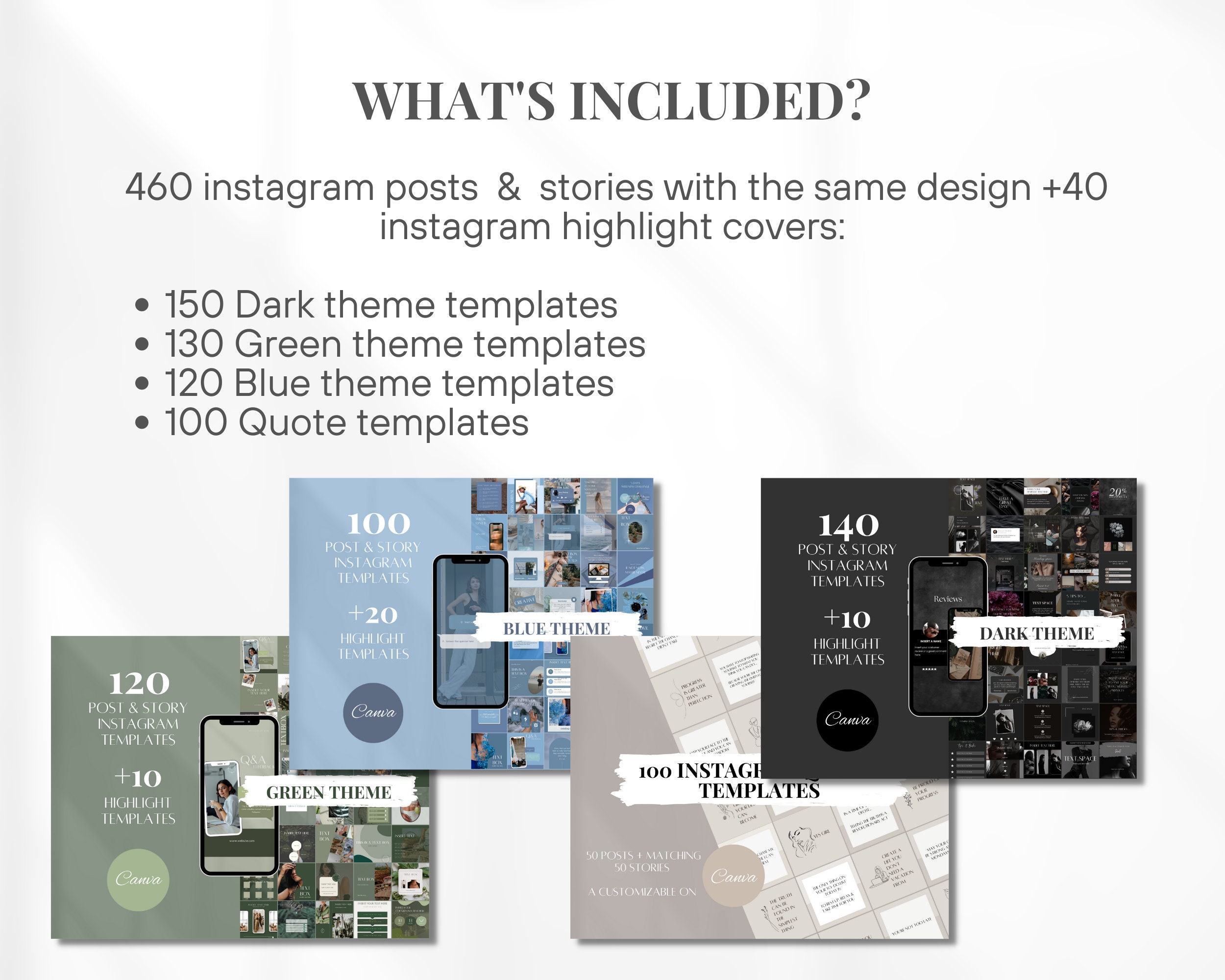 500 Instagram Templates Social Media Template Bundle Canva - Etsy