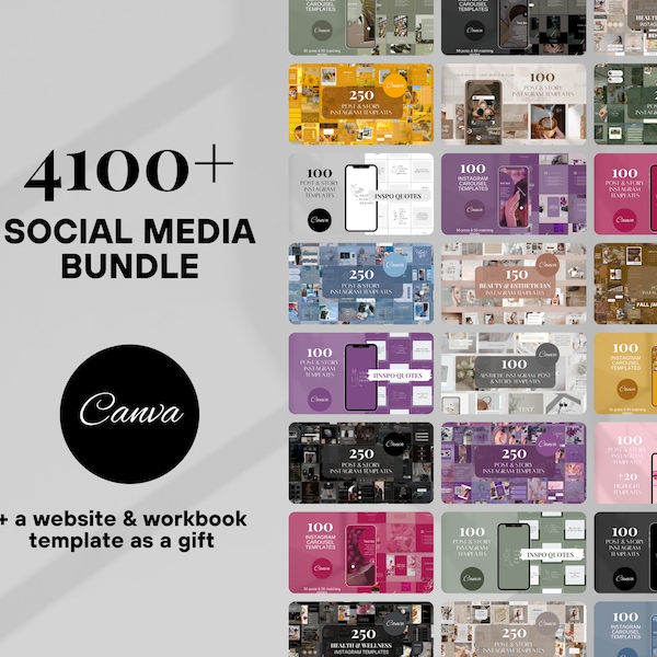 Socialmedia-sjabloonbundel Moderne Instagram-sjabloonbundel Marketing Canva Instagram-sjablonen E-commerce Instagram-brandingsjabloon