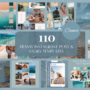 Travel Instagram Templates Travel Agent Social Media Travel Blogger Instagram Travel Influencer Social Media Vacation Resort Instagram Post