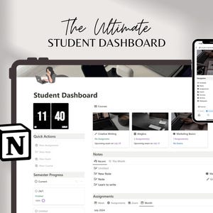 Notion Planner Academic Notion Planner Student Notion Planner School Planner Aesthetic College Planner Notion Schedule Planner Study Notion
