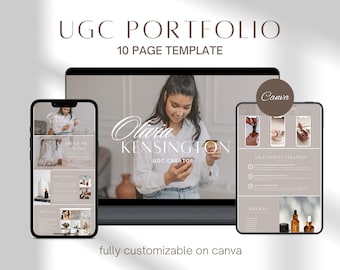UGC Portfolio Template Editable Content Creator Resume UGC Media Kit Editable Social Media Kit Template UGC Creator Canva Template