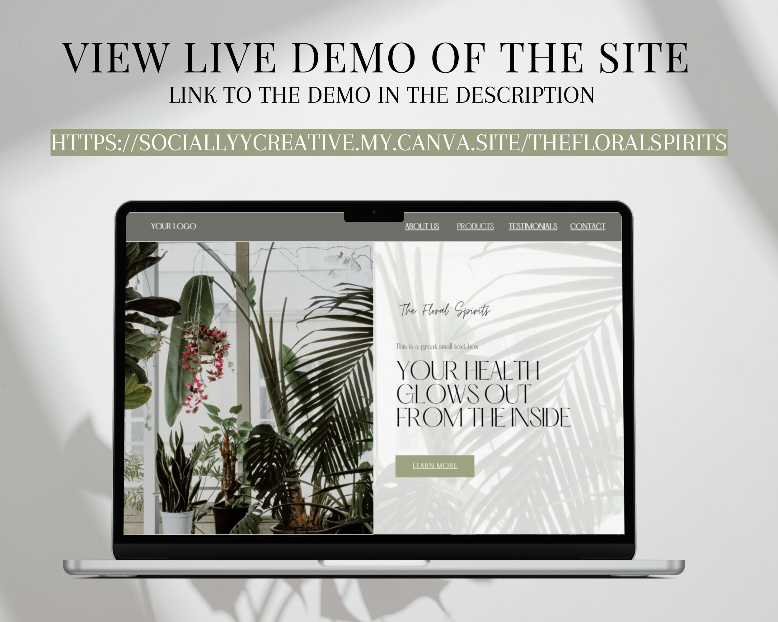 Tropical Website Example Floral Shop Website Template Tropical Website Business Template Canva ...