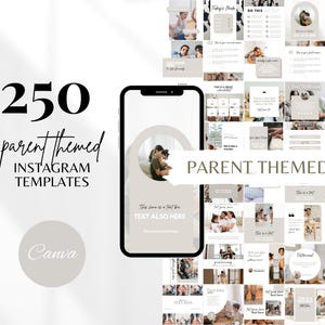 Parent Instagram Templates Motherhood Instagram Posts Teacher Templates Editable Parenthood Canva Template Kids Instagram Templates