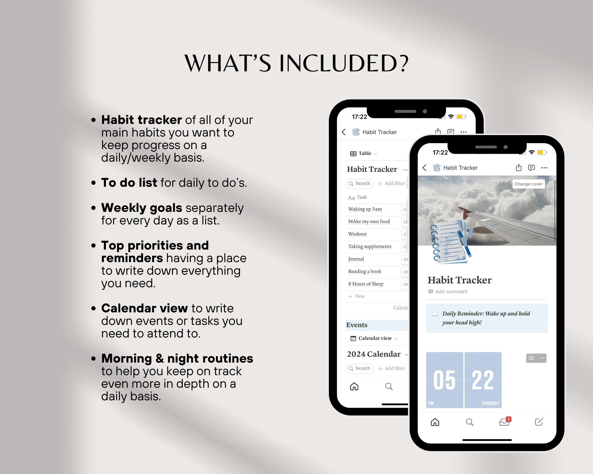2026 Notion Habit Tracker ADHD Habit Tracker Simple to Do List Notion ...