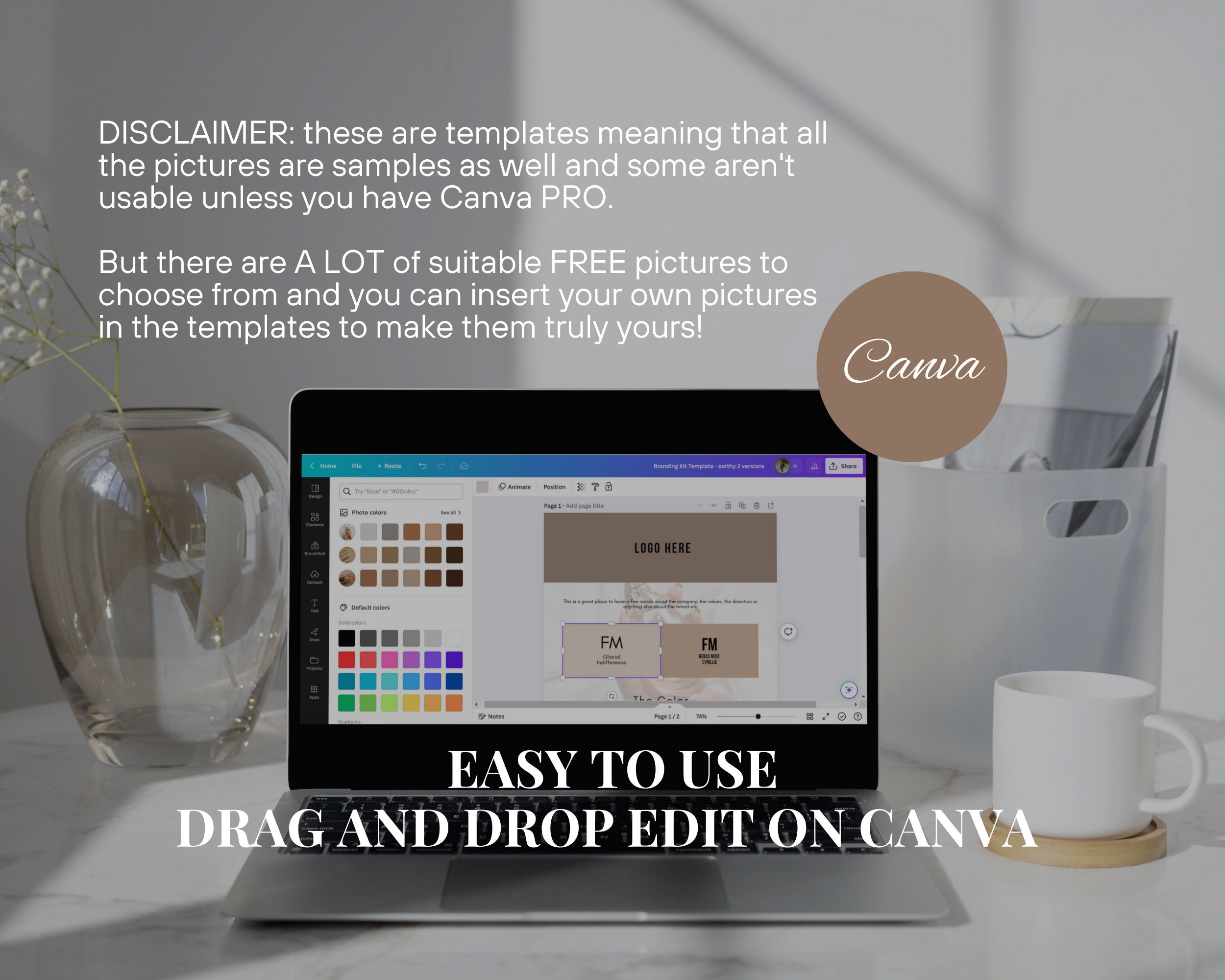 Brand Kit Template Brand Board Template Premade Branding Kit Editable