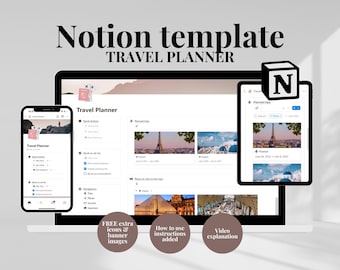 2026 Notion Template Notion Travel Planner Notion Vacation Template Editable Notion Holiday Planner Notion Travel Itinerary Notion Vacation