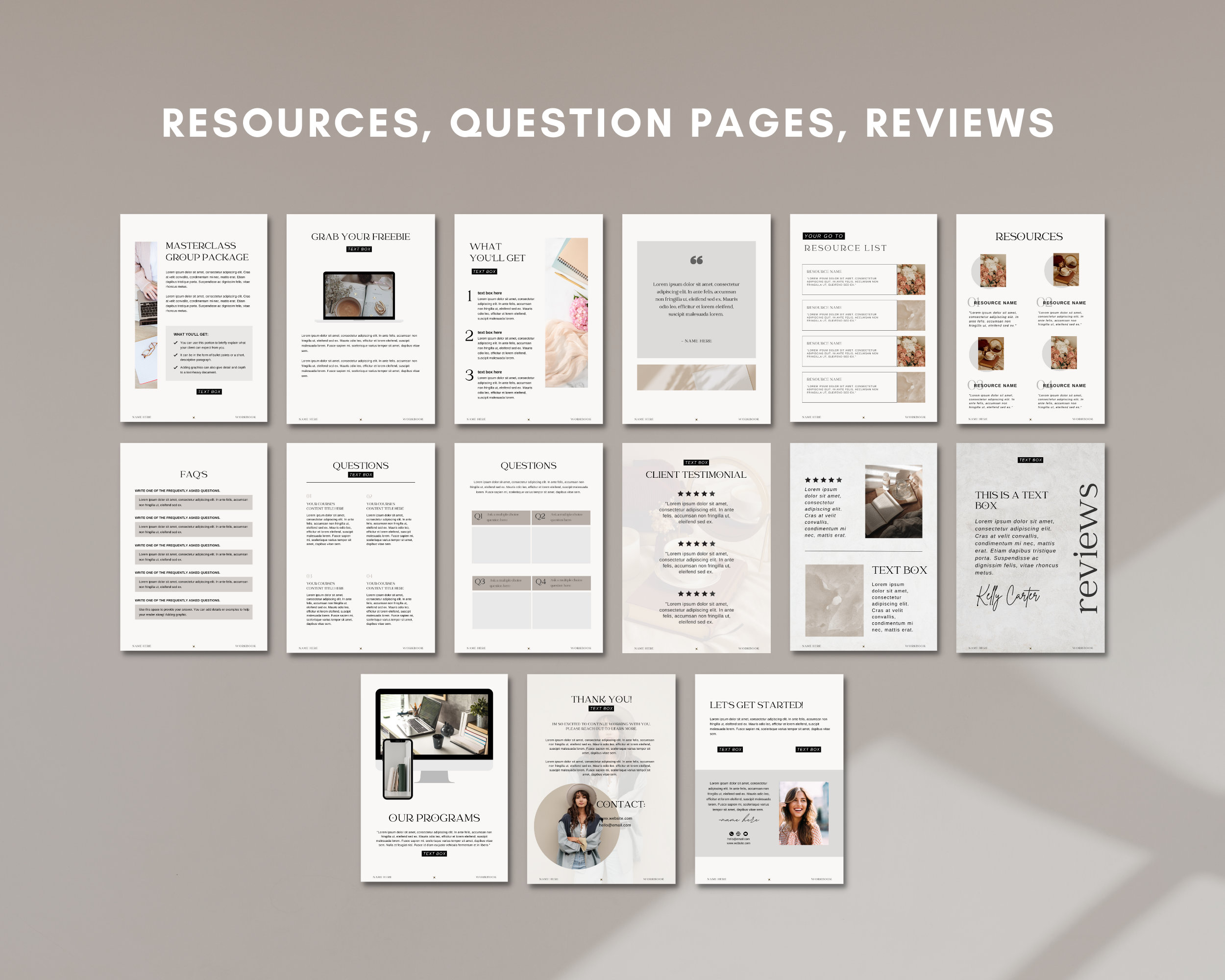 Editable Workbook Template Canva Coaching E-book Template Editable Lead ...