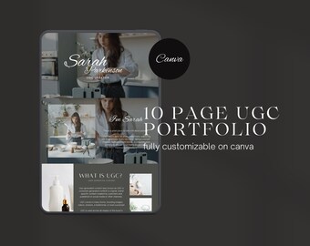 Portafolio de creadores de UGC y currículum de creador de contenido editable