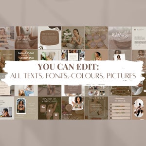 Fitness Instagram Templates Gesundheit Social Media Templates Wellness Instagram Post Fitness Social Media Gesundheitscoach IG Wellness Marketing Bild 3