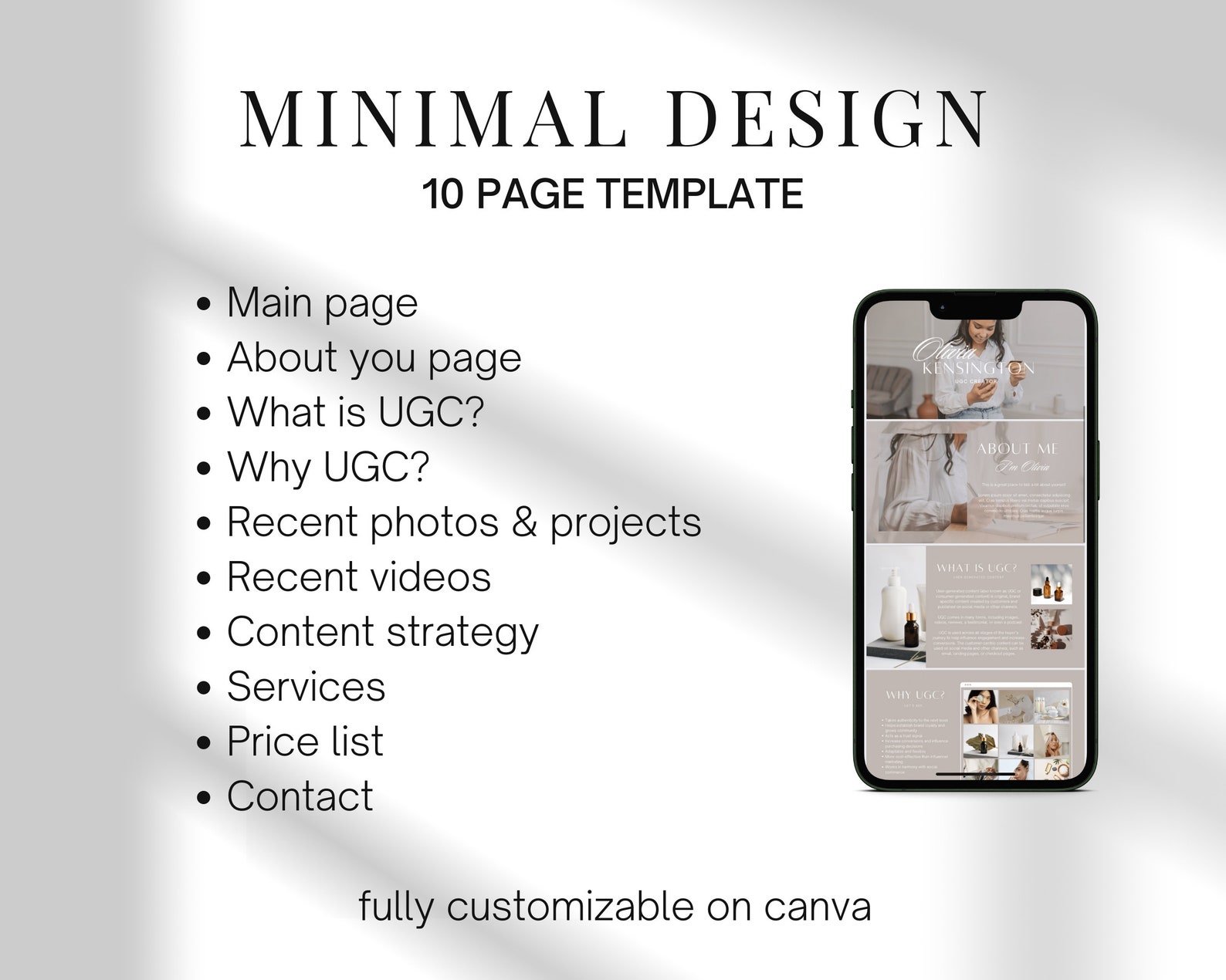 Ugc Example Cv UGC Portfolio Template | Editable Content Creator Resume | UGC Media ...