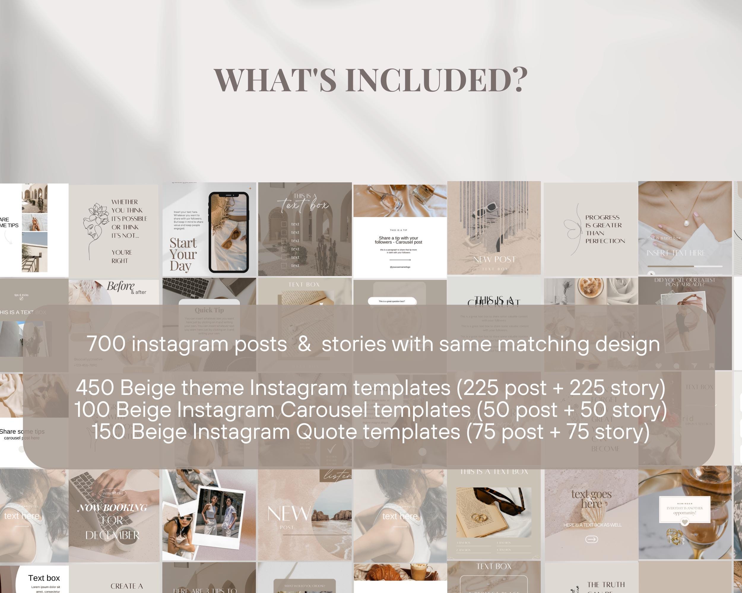2026 Beige Instagram Templates Aesthetic Social Media Canva Templates ...