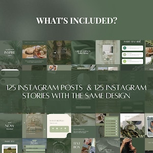 Green Instagram Templates, Canva Social Media Posts (digital Download ...