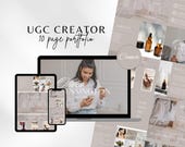 Minimalist UGC Portfolio Template Editable Content Creator Resume UGC Media Kit Canva Social Media Kit Template UGC Creator Template