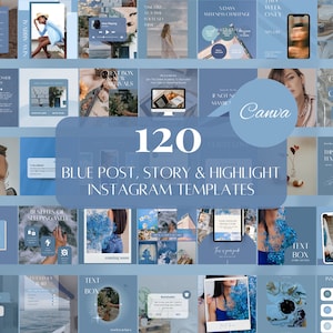 Blue Instagram Templates | Minimalist Instagram Post Template | Instagram Influencer Templates | Canva Instagram Templates | Ocean Template