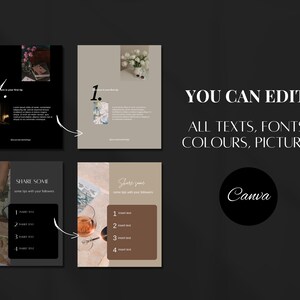 Luxury Instagram Templates a Dark Social Media Engagement Pack of 450 ...