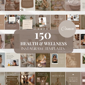 Modèle de publication Instagram de bien-être Modèle de médias sociaux de santé Modèle de médias sociaux modifiable Instagram de remise en forme Canva