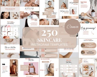Esthetician Instagram Template Skincare Instagram Post Skincare Social Media Templates Esthetician Templates Editable Skincare Social Media