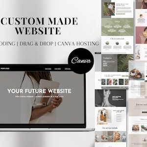 Custom Website Small Business Canva Website Template Business One Page Website Portfolio Coaching Website Template Marketing Portfolio Web