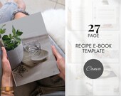 Editable Recipe E Book Template | Digital Editable Cookbook Template | Printable Recipe Journal | Recipe Binder | Recipe Card Template
