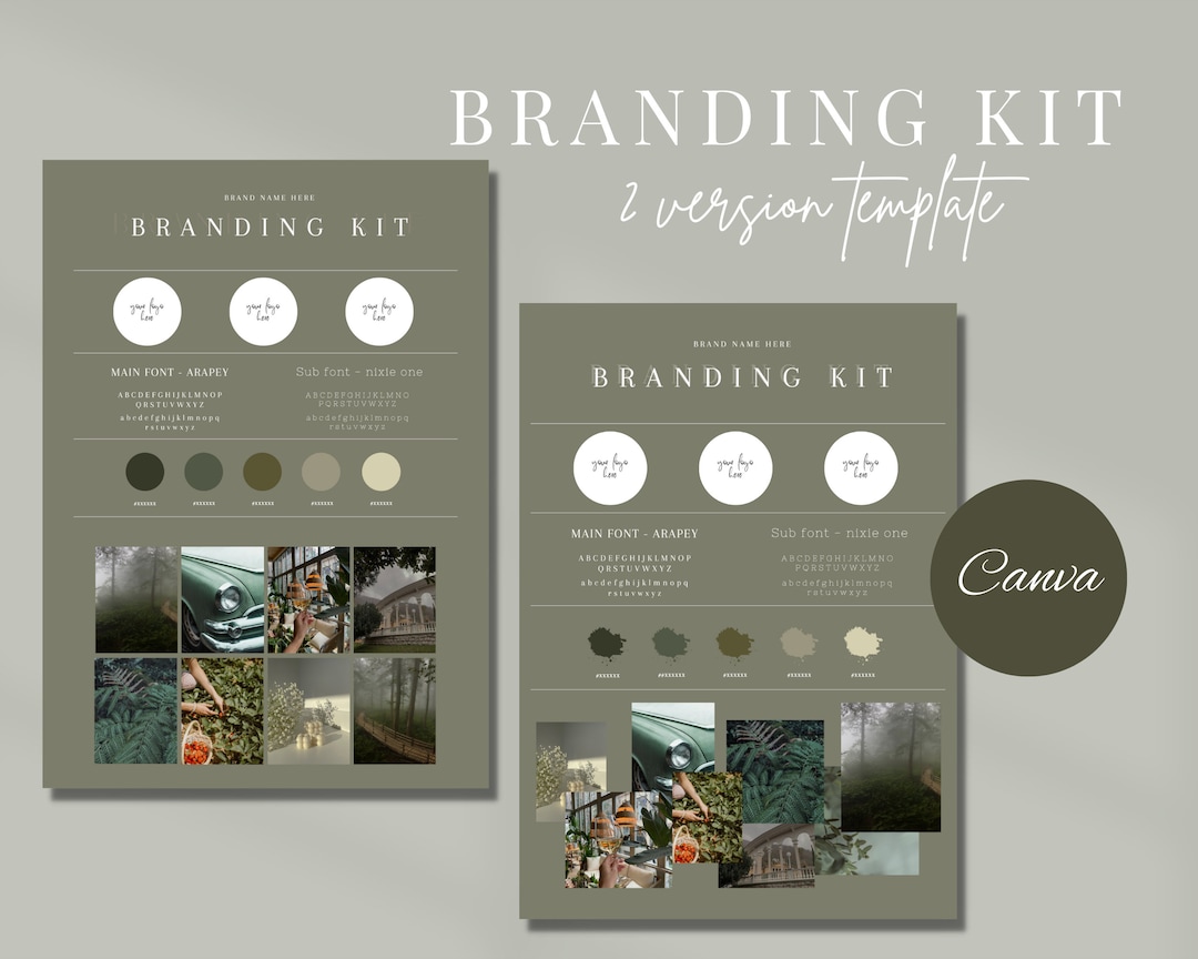 Brand Kit Template | Brand Board Template | Pre-made Branding Kit ...