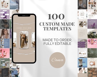 Custom Made Social Media Templates Editable Custom Canva Templates Personalized Social Media Branding Templates Instagram Growth Templates