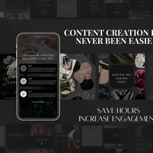 Luxury Instagram Templates a Dark Social Media Engagement Pack of 450 ...