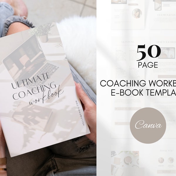 E-book Template Canva Workbook Template Coaching Lead Magnet Template Minimal Coaching Guide Editable Business Marketing Handbook Canva